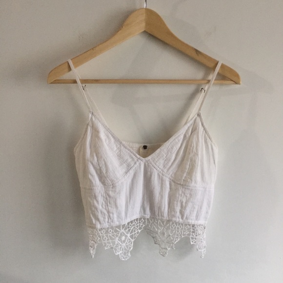 Free People Tops - Free People Crop Top Bralette with Crocheted Hem